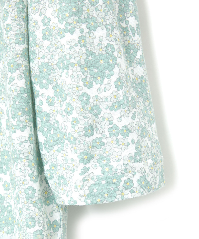 花柄プリント ハイネック プルオーバー