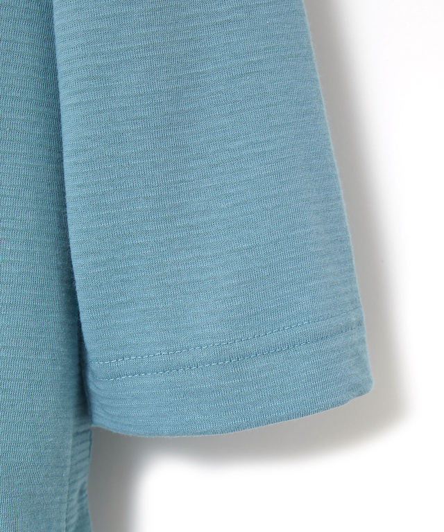 リップルボーダー 七分袖 Tシャツ