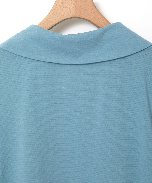 リップルボーダー 七分袖 Tシャツ