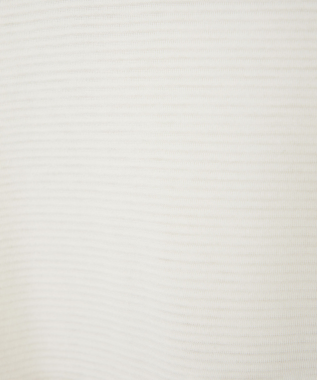 リップルボーダー 七分袖 Tシャツ