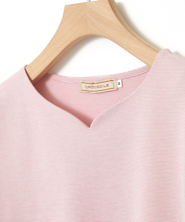 ピンボーダー パフスリーブ カットソー