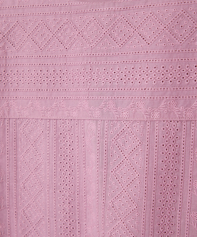 刺繍切り替え 七分袖 カットソー