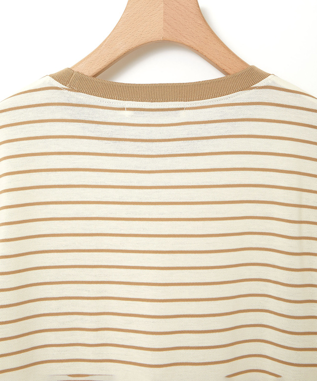 スノーコットン 鹿の子ボーダー Tシャツ【接触冷感】