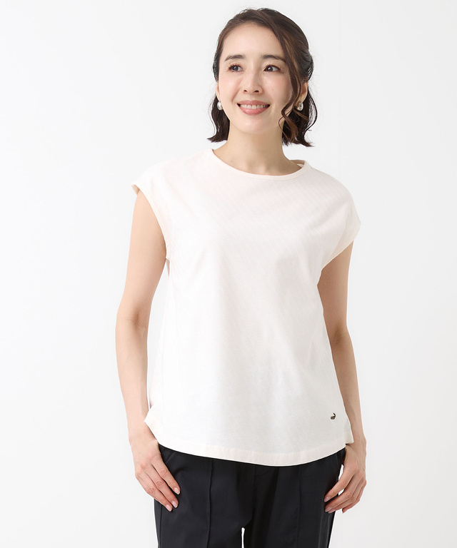 スノーコットン フレンチフリーブ カットソー【接触冷感】