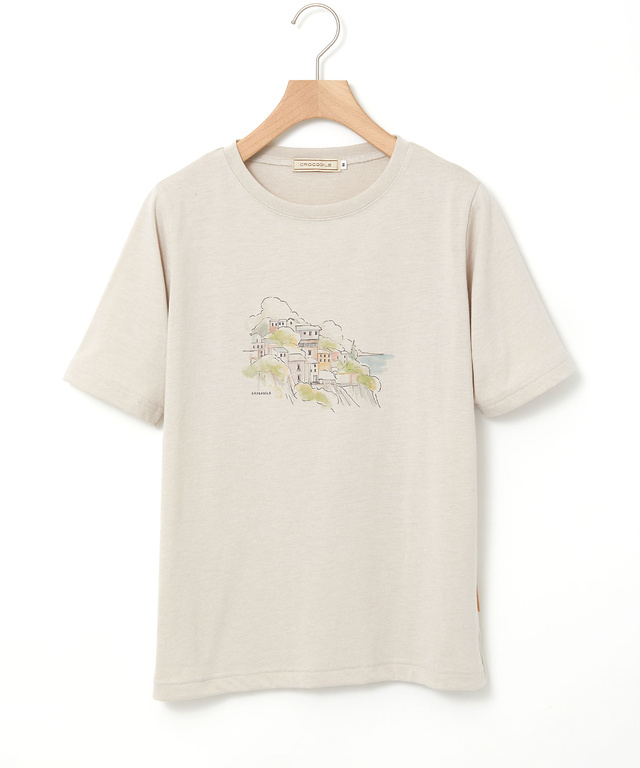 水彩調 プリント  Tシャツ【吸汗速乾】