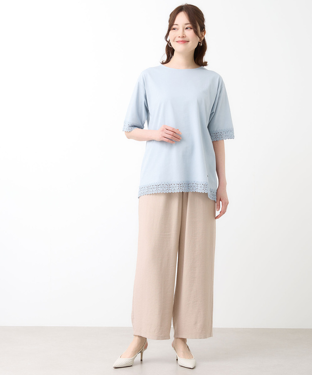 レース チュニック丈 Tシャツ