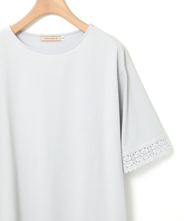 レース チュニック丈 Tシャツ