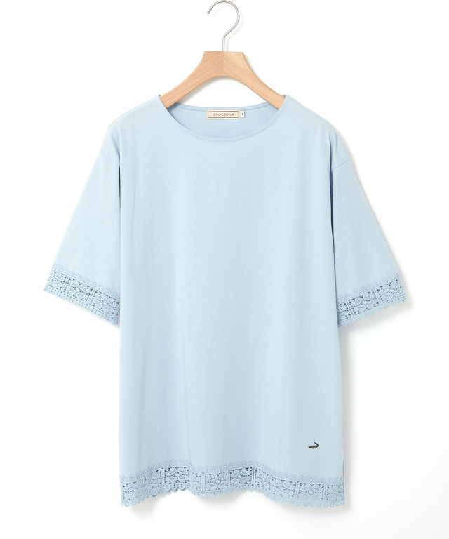 レース チュニック丈 Tシャツ