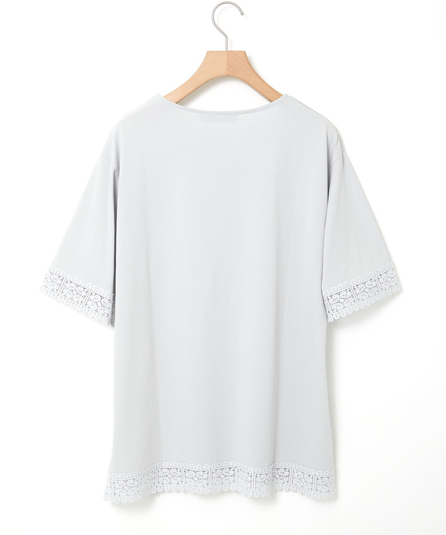 レース チュニック丈 Tシャツ