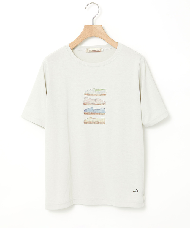 サンダルプリント 半袖 Tシャツ【吸汗速乾】