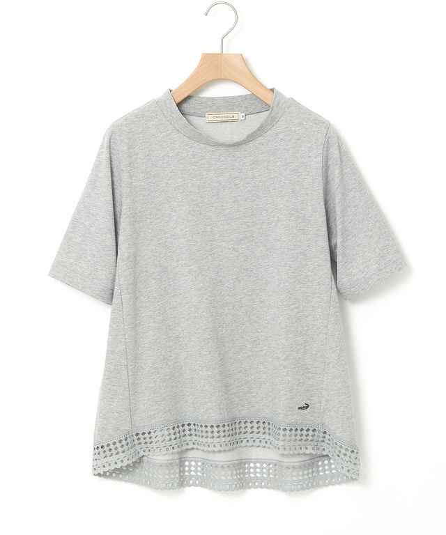 裾レース 半袖 Tシャツ