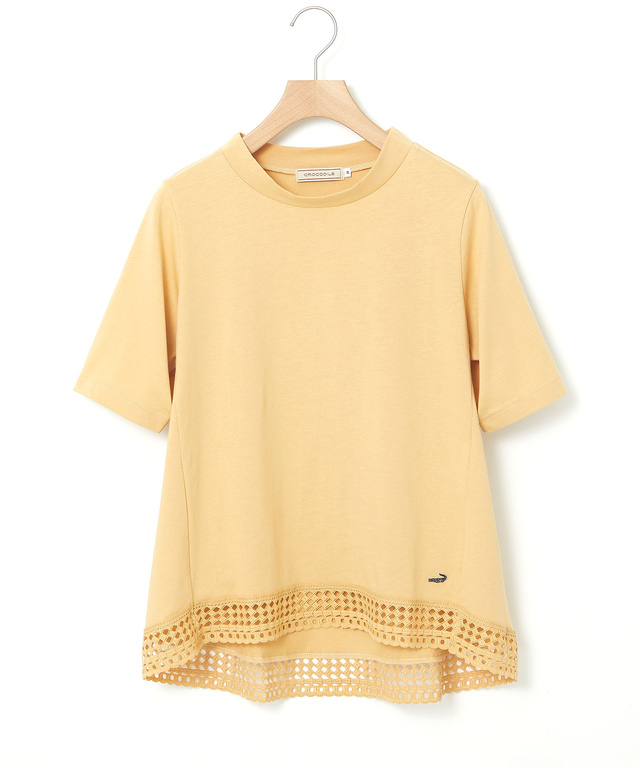 裾レース 半袖 Tシャツ