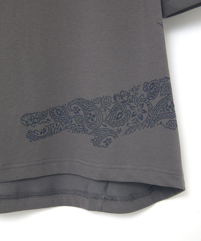 プレーティング天竺 ワニプリント Tシャツ【UVカット】