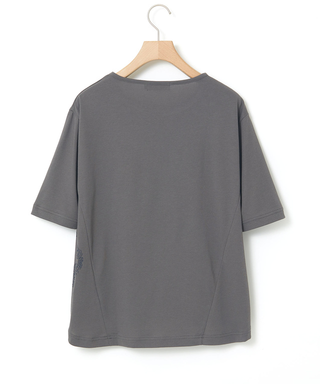プレーティング天竺 ワニプリント Tシャツ【UVカット】