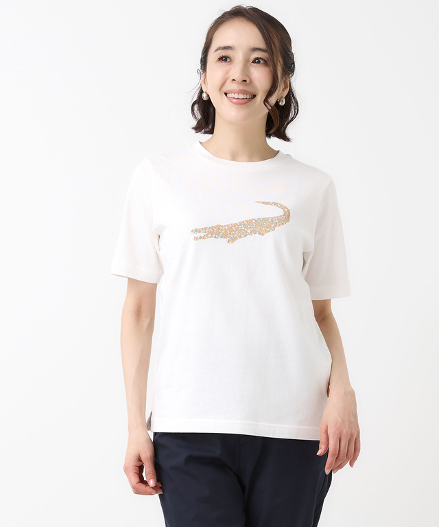 モチーフプリント 天竺 Tシャツ【UVカット】【オンラインショップ・一部店舗限定】