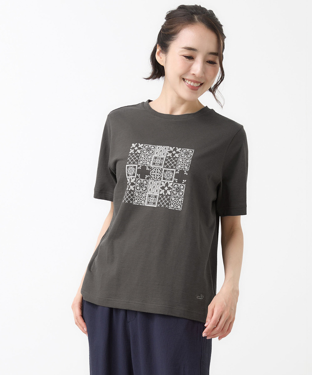 天竺 プリント Tシャツ【オンラインショップ・一部店舗限定】