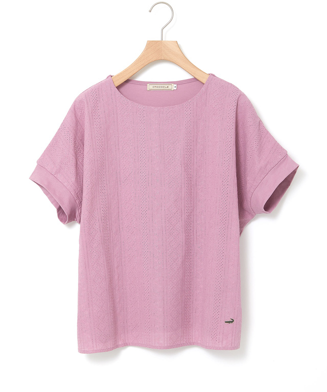 刺繍切り替え プルオーバー カットソー【オンラインショップ・一部店舗限定】