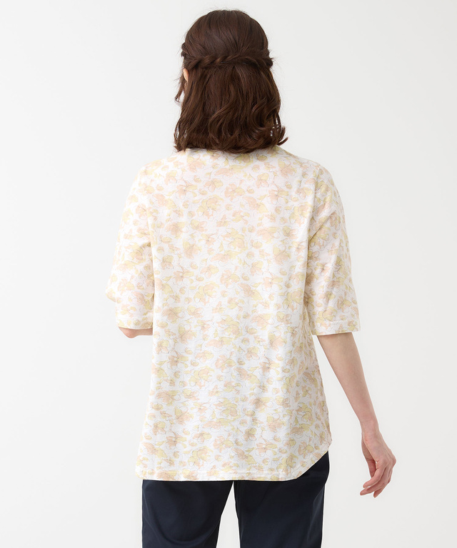 花柄 チュニック Tシャツ【UVカット】【オンラインショップ・一部店舗限定】