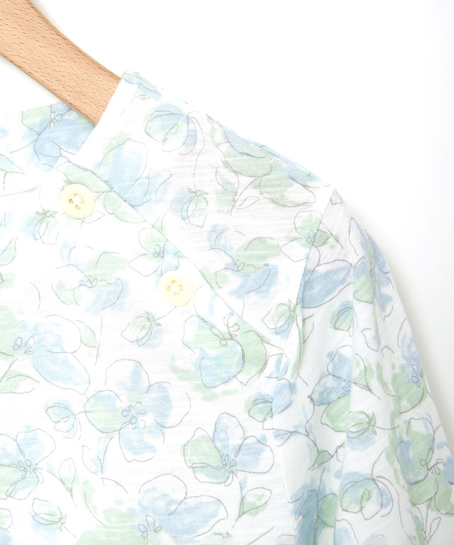 花柄 チュニック Tシャツ【UVカット】【オンラインショップ・一部店舗限定】