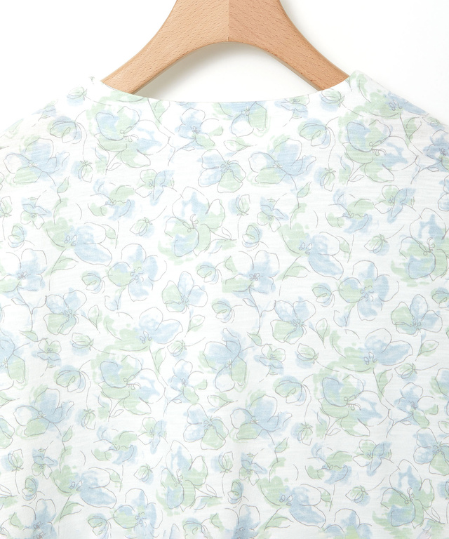 花柄 チュニック Tシャツ【UVカット】【オンラインショップ・一部店舗限定】