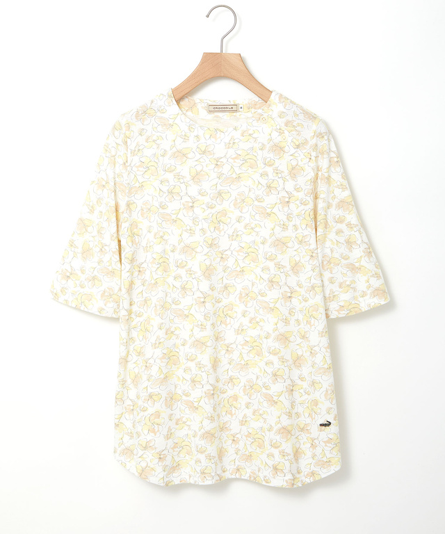花柄 チュニック Tシャツ【UVカット】【オンラインショップ・一部店舗限定】