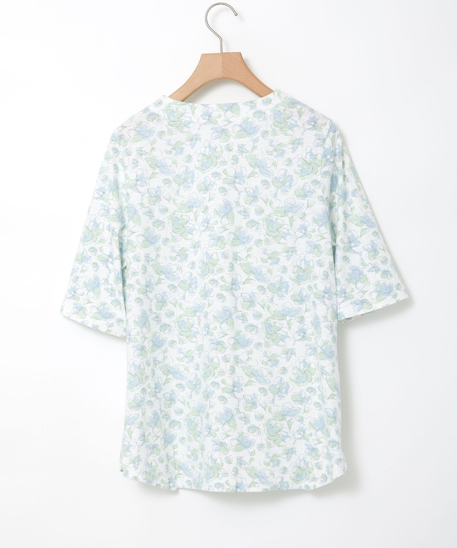 花柄 チュニック Tシャツ【UVカット】【オンラインショップ・一部店舗限定】