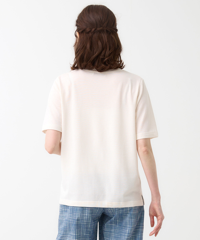リップルボーダー 半袖 Tシャツ【オンラインショップ・一部店舗限定】