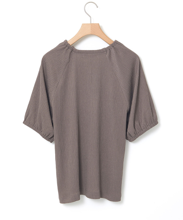 シャーリング ラグランスリーブ カットソー【UVカット】【オンラインショップ・一部店舗限定】