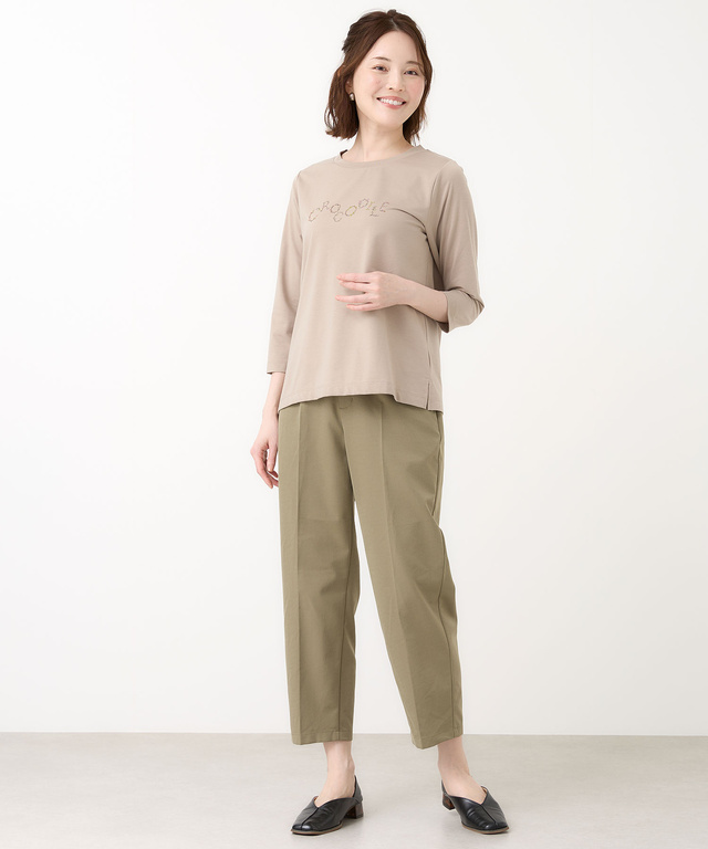ロゴプリント 七分袖 Tシャツ