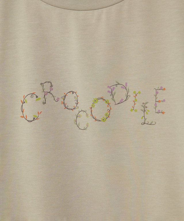 ロゴプリント 七分袖 Tシャツ