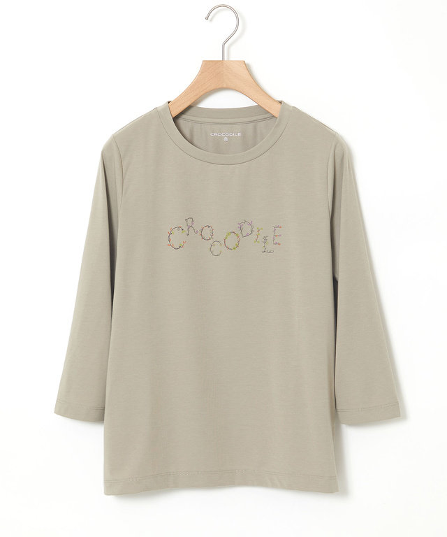 ロゴプリント 七分袖 Tシャツ