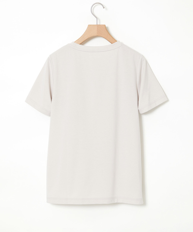 プレーティング天竺 スタンププリント Tシャツ