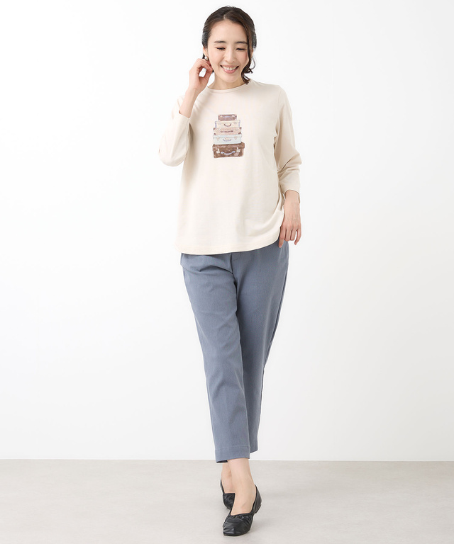 プリント 七分袖 Tシャツ