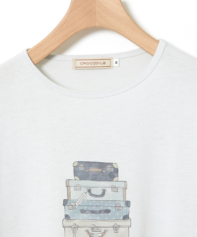 プリント 七分袖 Tシャツ