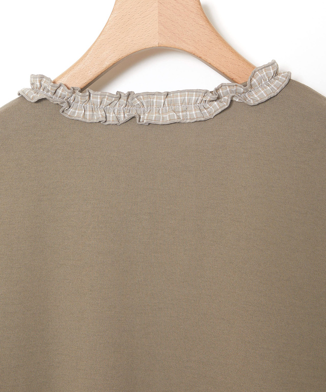 フリル襟 長袖 Tシャツ