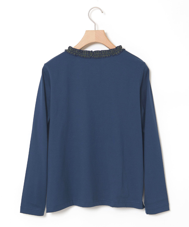 フリル襟 長袖 Tシャツ