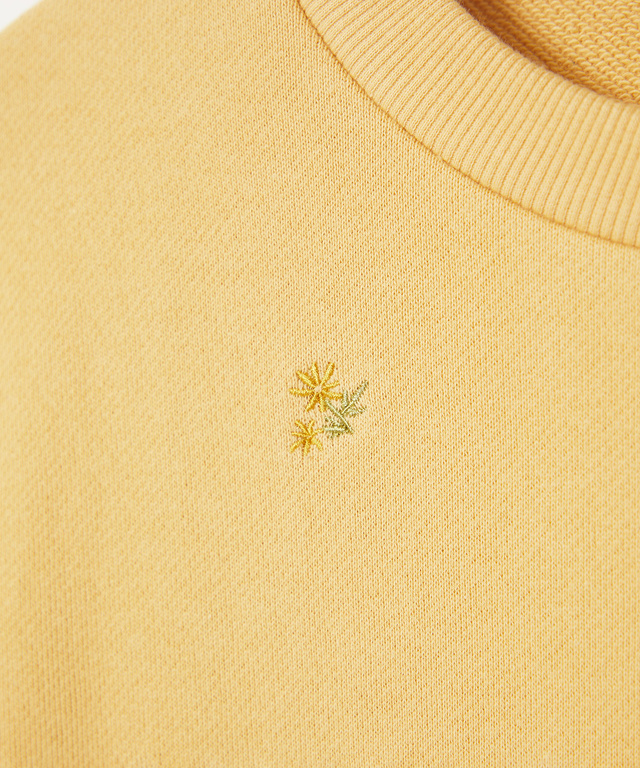 裏毛 花柄刺繍 プルオーバー【オンラインショップ・一部店舗限定】