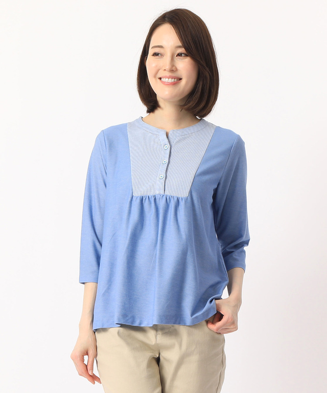 別布切り替えTシャツ【吸汗速乾】【UVカット】