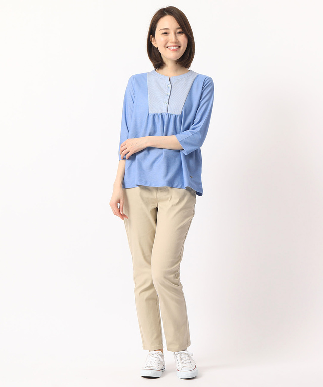 別布切り替えTシャツ【吸汗速乾】【UVカット】