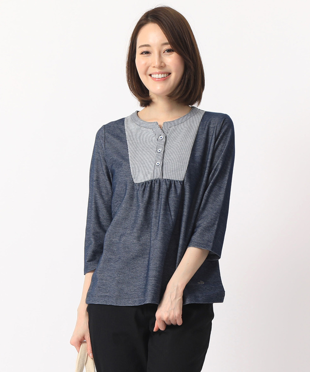 別布切り替えTシャツ【吸汗速乾】【UVカット】