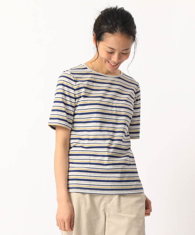 ボーダーTシャツ【スノーコットン】【イージーケア】