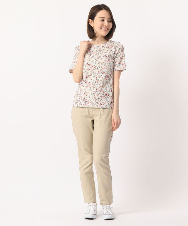 総柄プリントTシャツ