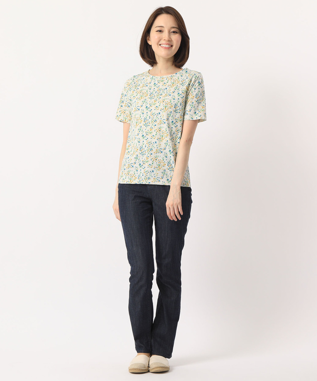 総柄プリントTシャツ