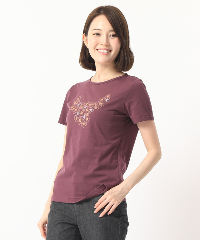 花モチーフTシャツ