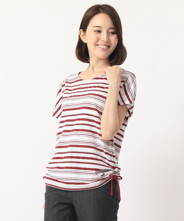 地柄ジャガードTシャツ