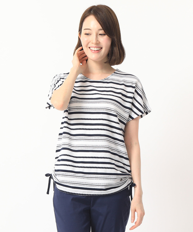 地柄ジャガードTシャツ