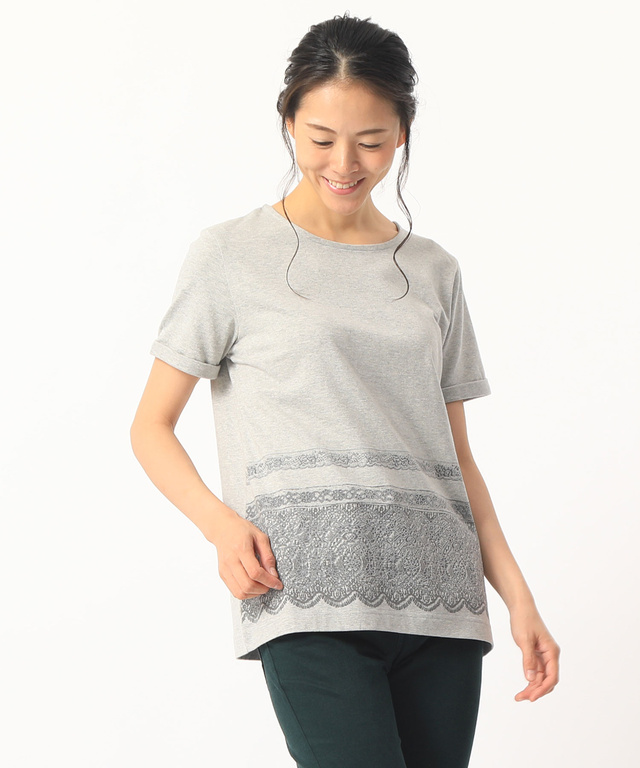 レースプリントTシャツ