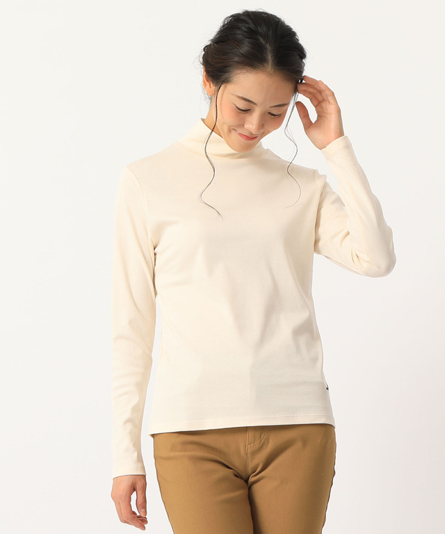 無地ハイネックTシャツ