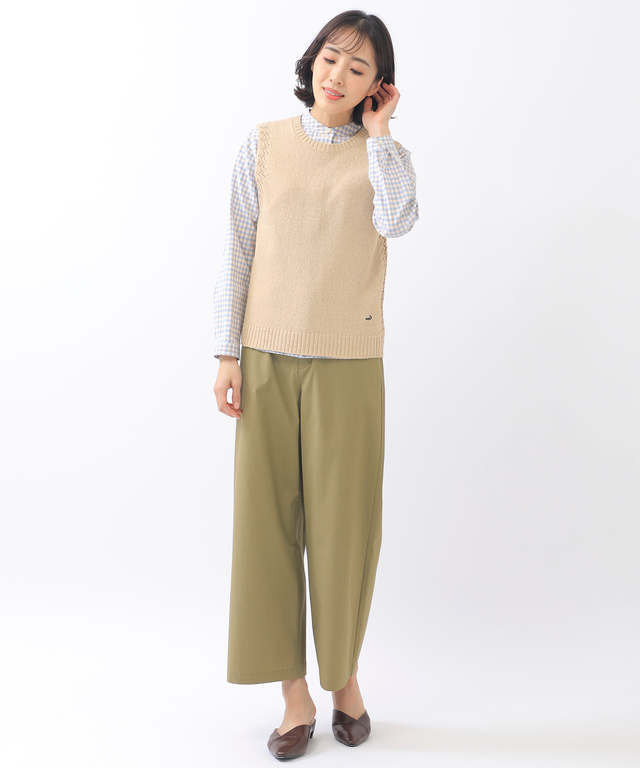 透かし編み プルオーバー ベスト