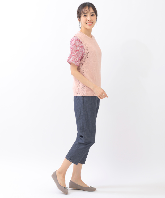 透かし編み プルオーバー ベスト